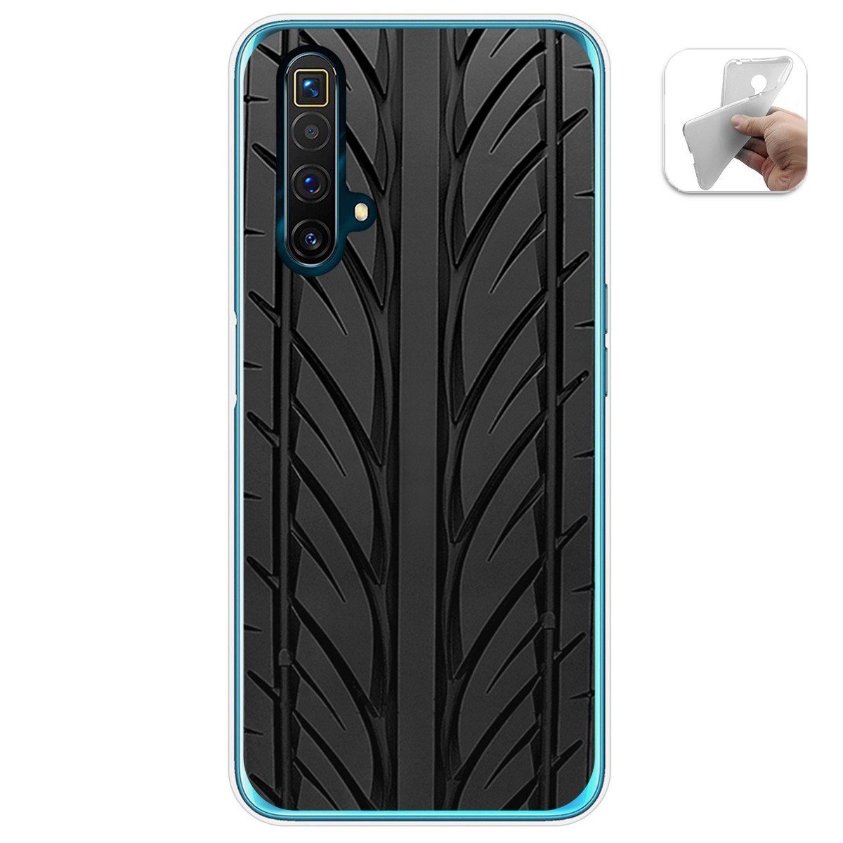 Funda Gel Tpu para Realme X3 SuperZoom / X50 5G diseño Neumatico Dibujos