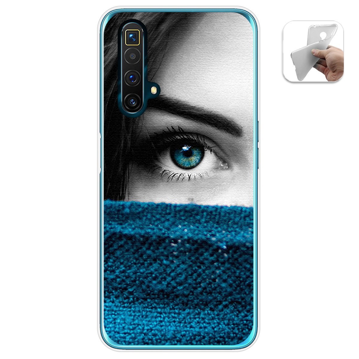 Funda Gel Tpu para Realme X3 SuperZoom / X50 5G diseño Ojo Dibujos