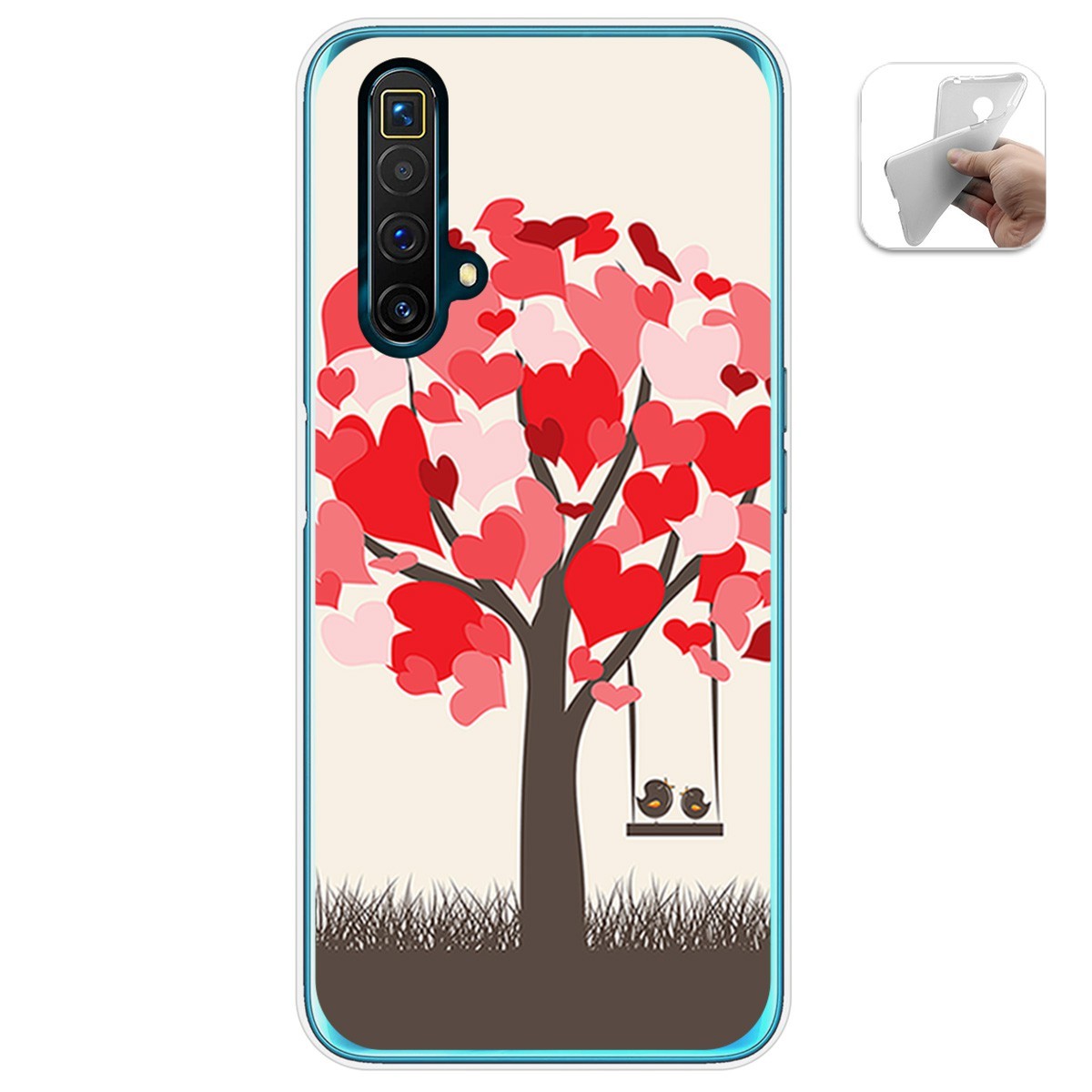 Funda Gel Tpu para Realme X3 SuperZoom / X50 5G diseño Pajaritos Dibujos