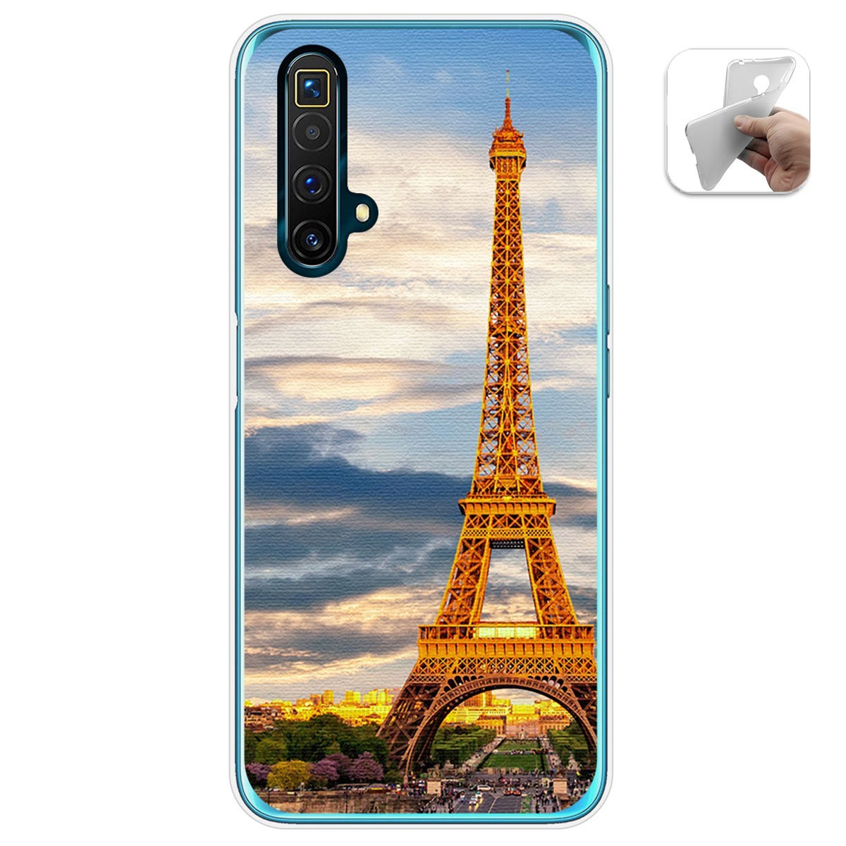 Funda Gel Tpu para Realme X3 SuperZoom / X50 5G diseño Paris Dibujos