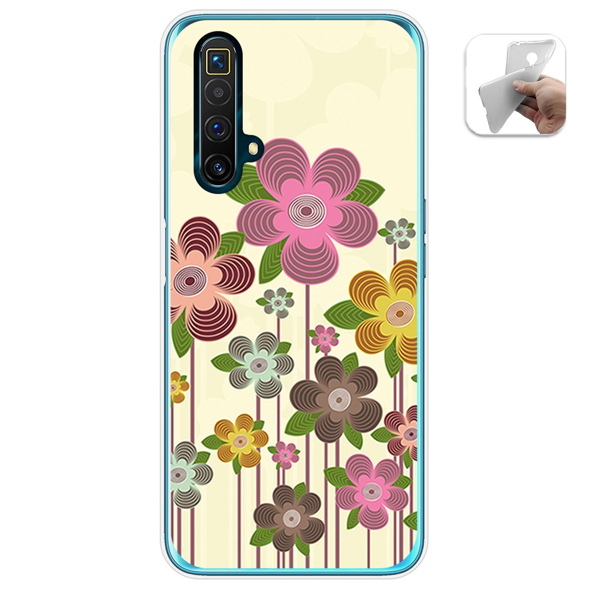 Funda Gel Tpu para Realme X3 SuperZoom / X50 5G diseño Primavera En Flor Dibujos