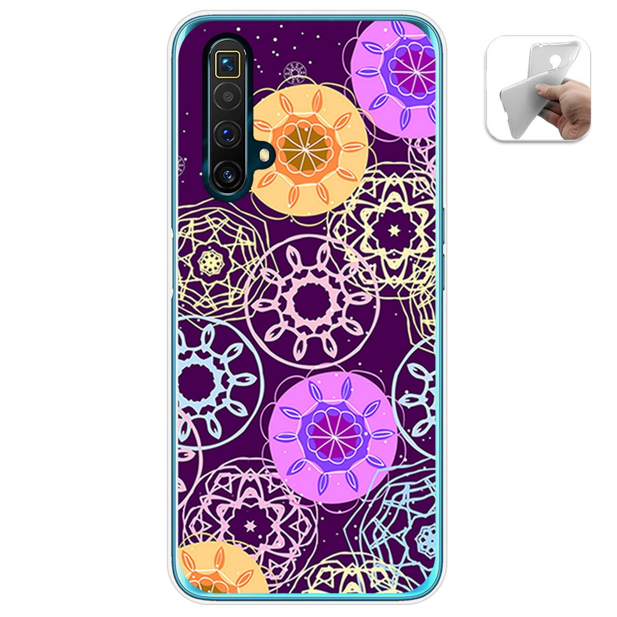 Funda Gel Tpu para Realme X3 SuperZoom / X50 5G diseño Radial Dibujos