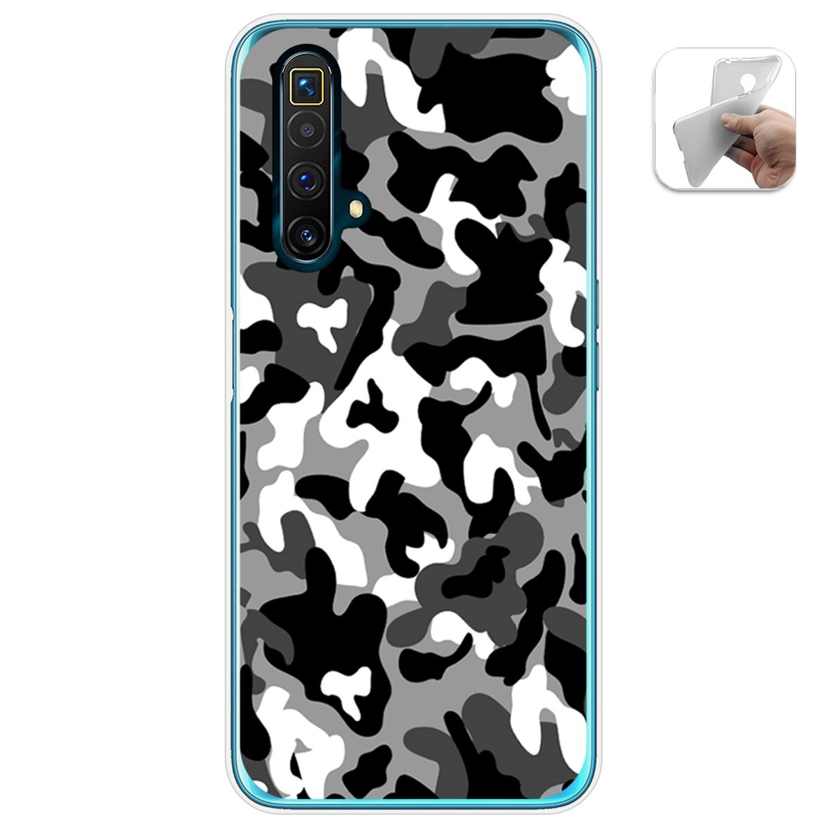 Funda Gel Tpu para Realme X3 SuperZoom / X50 5G diseño Snow Camuflaje Dibujos