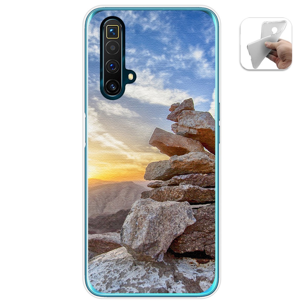 Funda Gel Tpu para Realme X3 SuperZoom / X50 5G diseño Sunset Dibujos