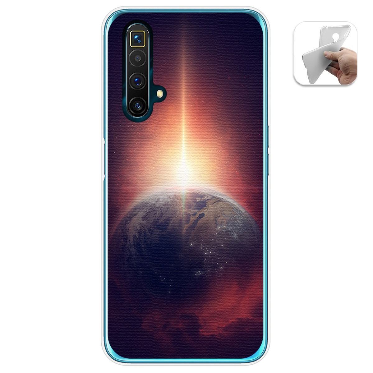 Funda Gel Tpu para Realme X3 SuperZoom / X50 5G diseño Tierra Dibujos