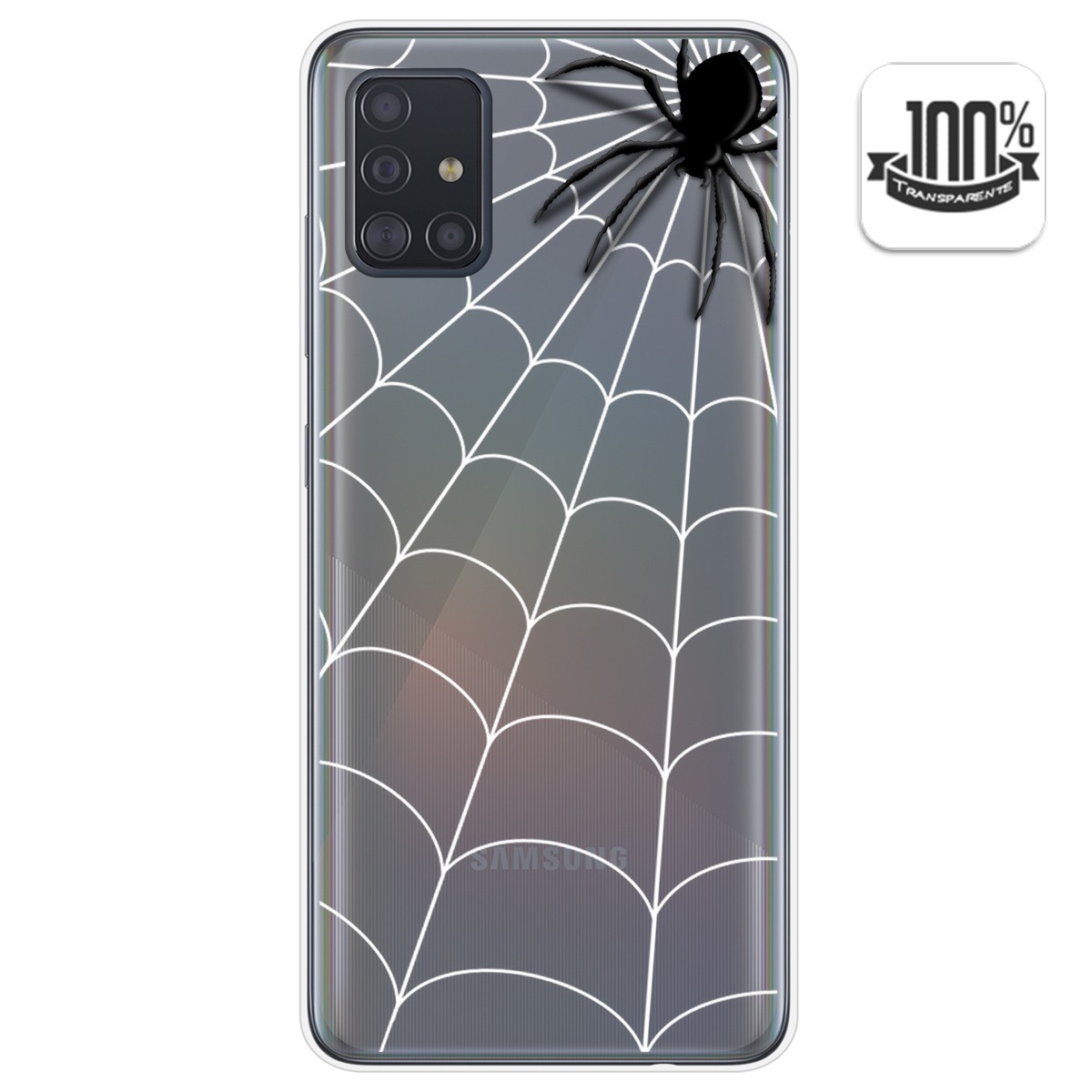 Funda Gel Transparente para Samsung Galaxy A51 5G diseño Araña Dibujos