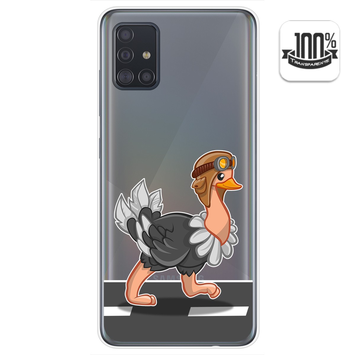 Funda Gel Transparente para Samsung Galaxy A51 5G diseño Avestruz Dibujos