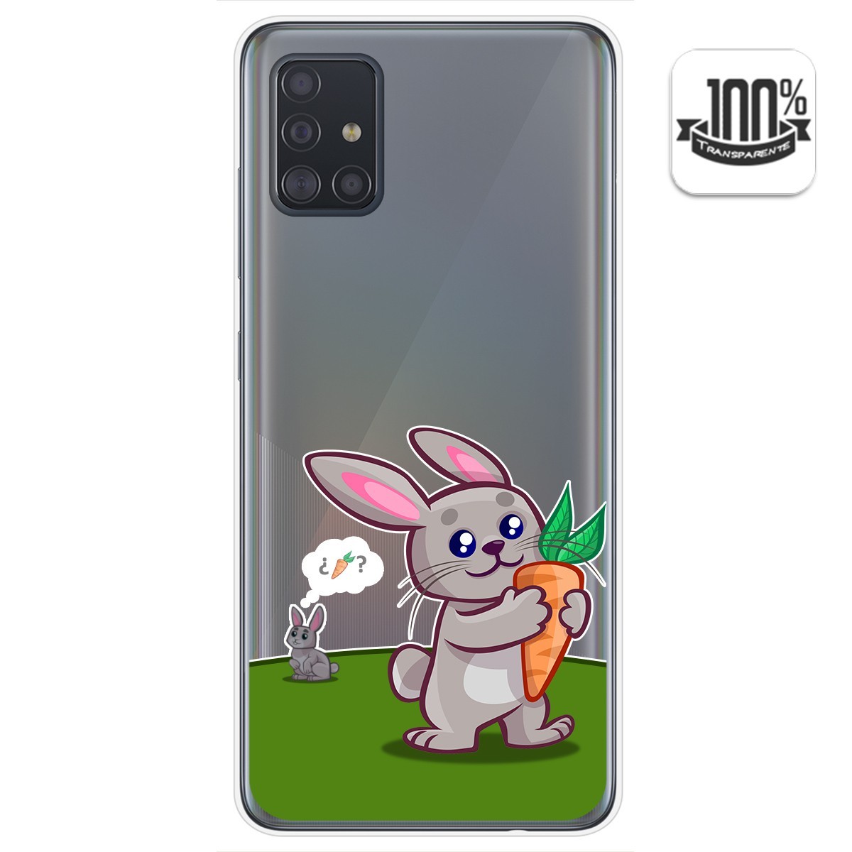 Funda Gel Transparente para Samsung Galaxy A51 5G diseño Conejo Dibujos