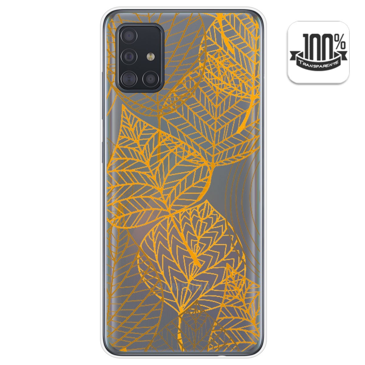 Funda Gel Transparente para Samsung Galaxy A51 5G diseño Hojas Dibujos