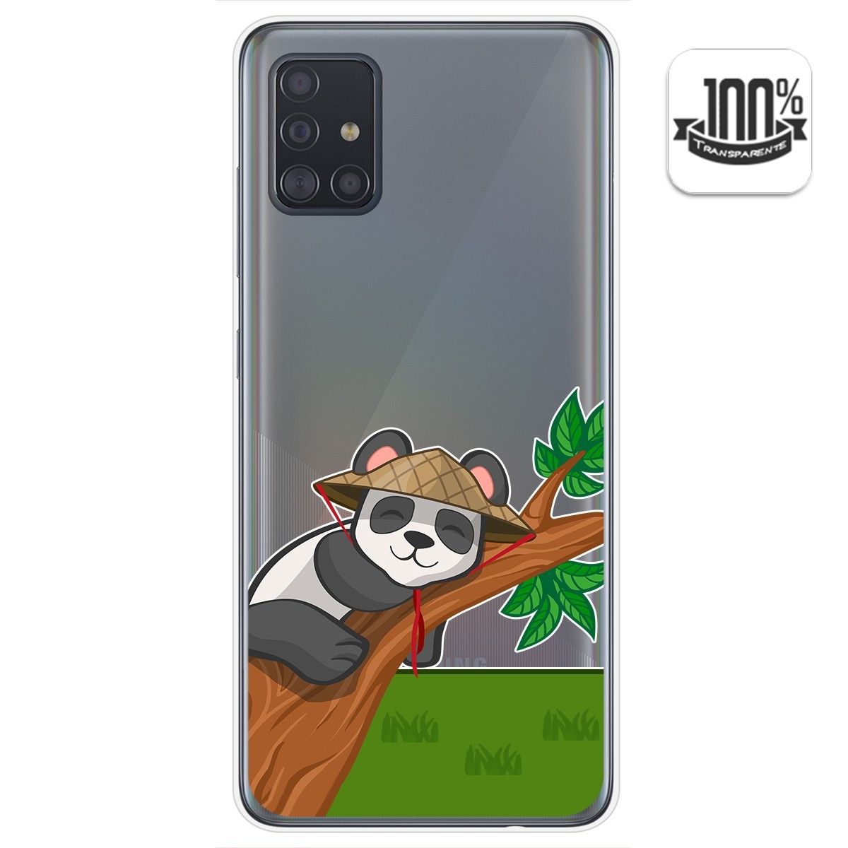 Funda Gel Transparente para Samsung Galaxy A51 5G diseño Panda Dibujos