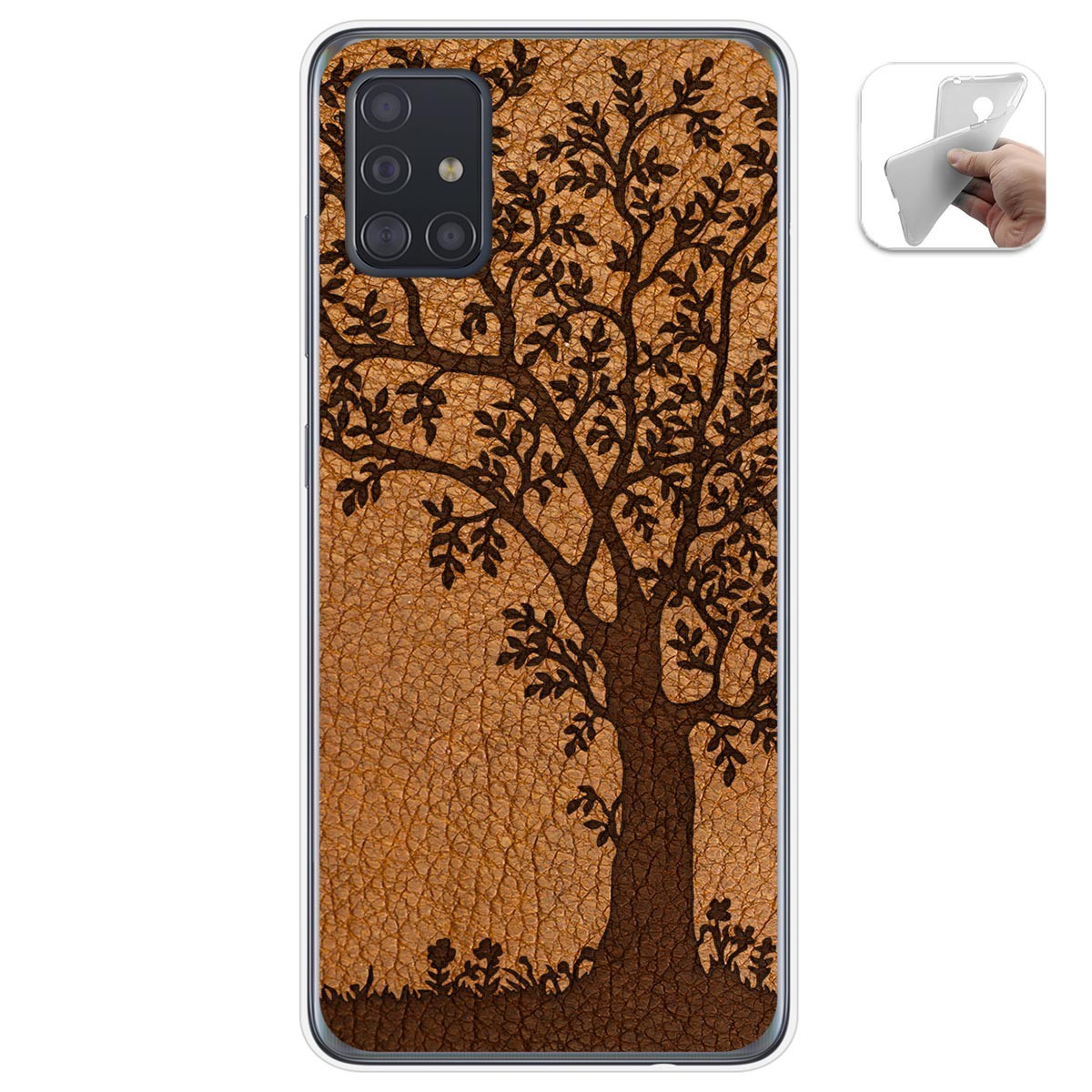 Funda Gel Tpu para Samsung Galaxy A51 5G diseño Cuero 03 Dibujos