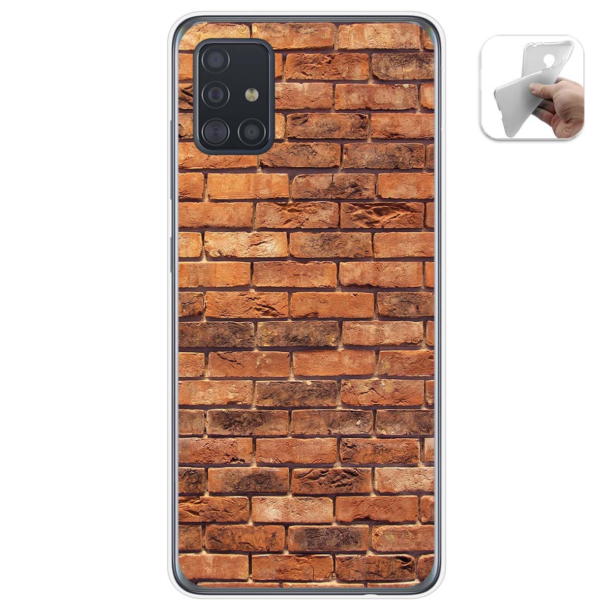 Funda Gel Tpu para Samsung Galaxy A51 5G diseño Ladrillo 04 Dibujos