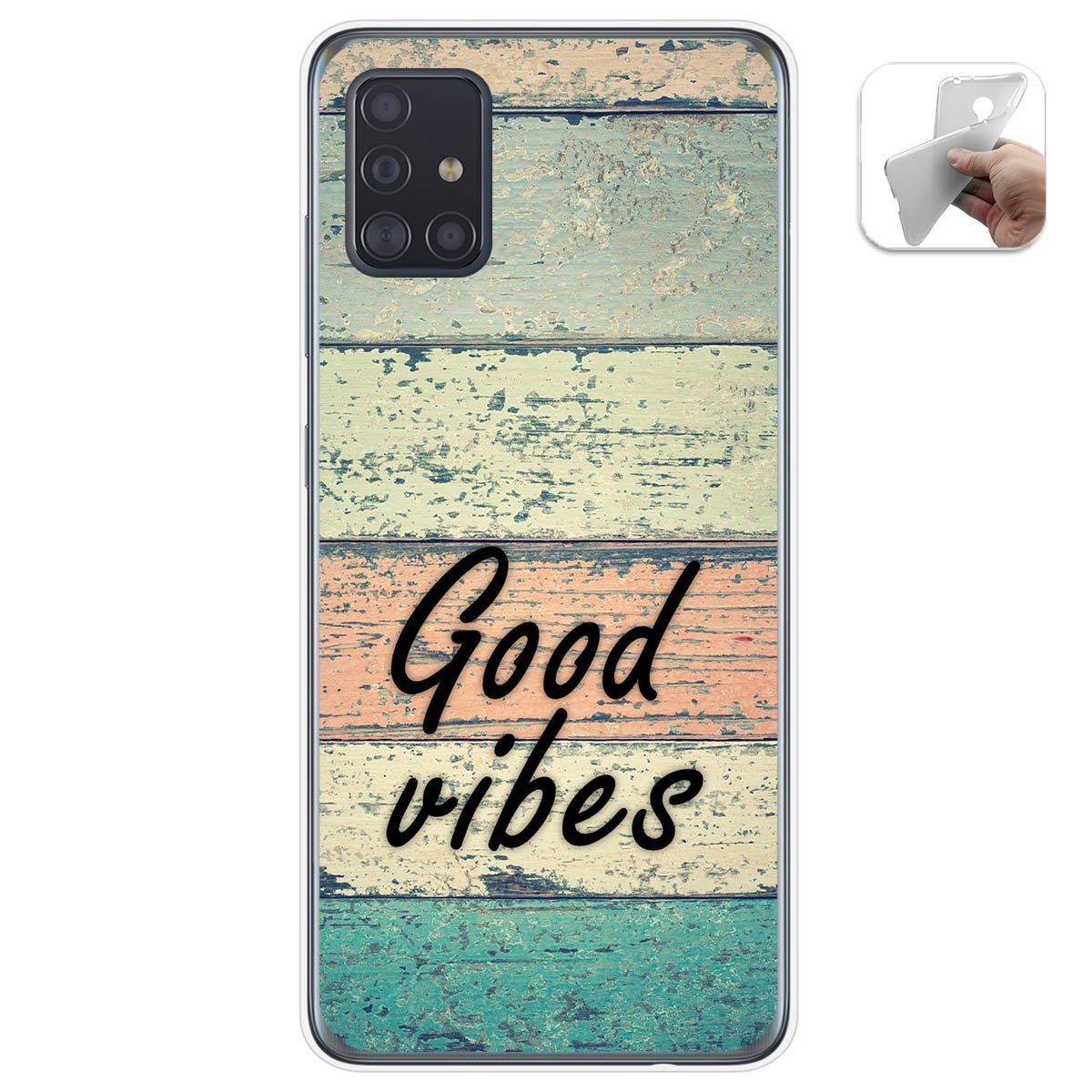 Funda Gel Tpu para Samsung Galaxy A51 5G diseño Madera 01 Dibujos