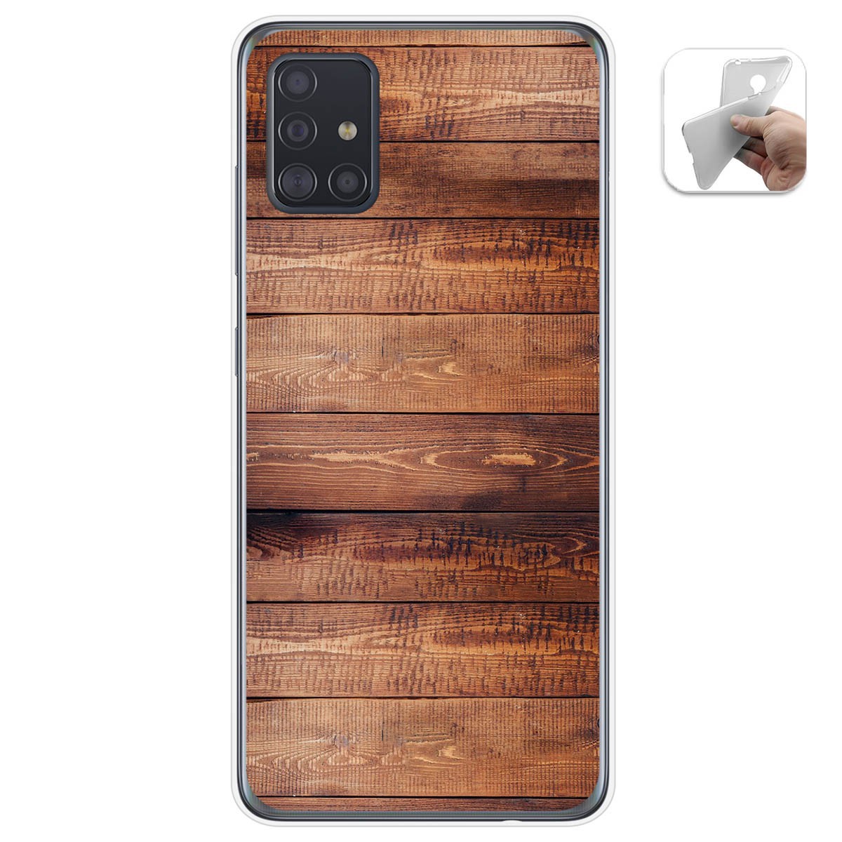 Funda Gel Tpu para Samsung Galaxy A51 5G diseño Madera 02 Dibujos