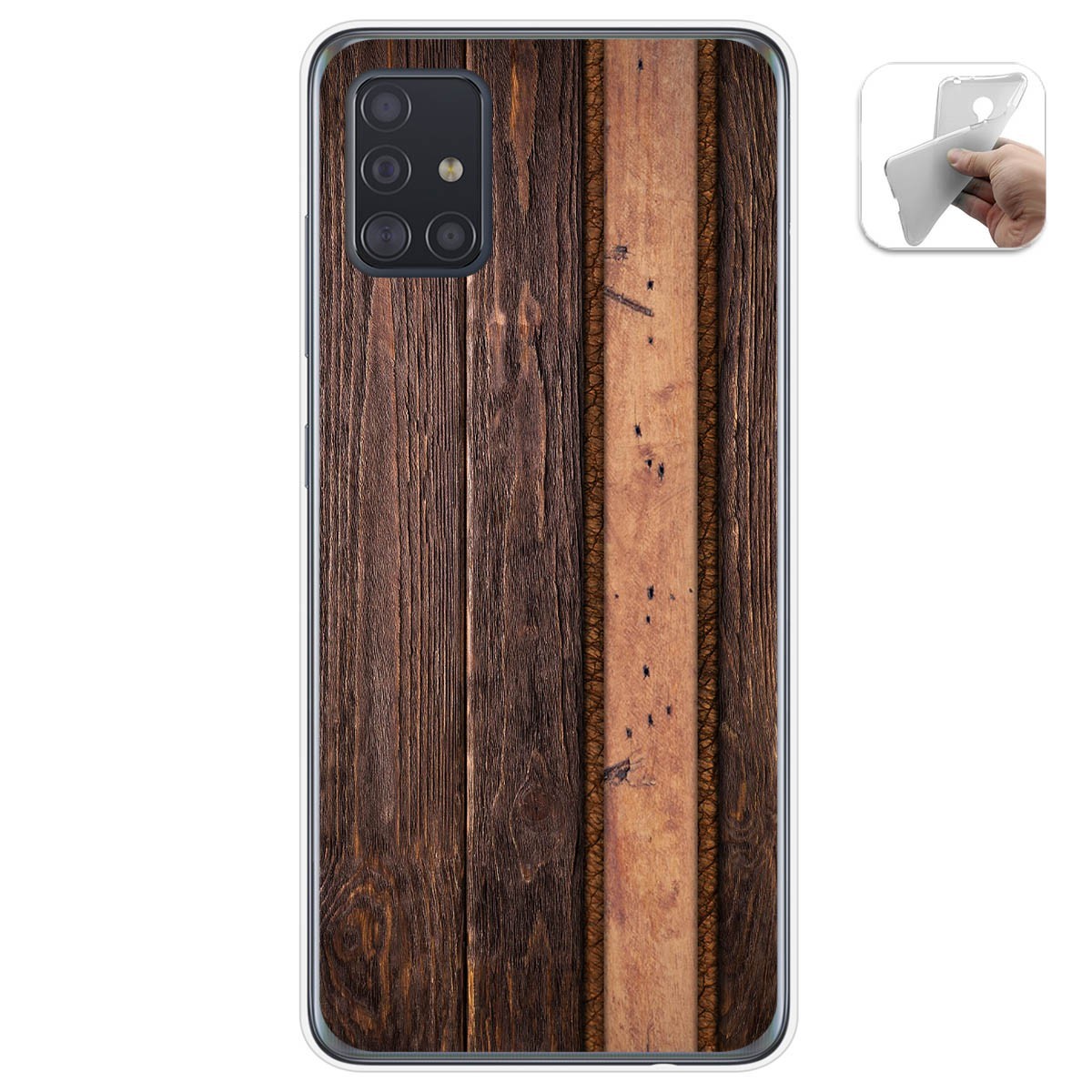 Funda Gel Tpu para Samsung Galaxy A51 5G diseño Madera 05 Dibujos