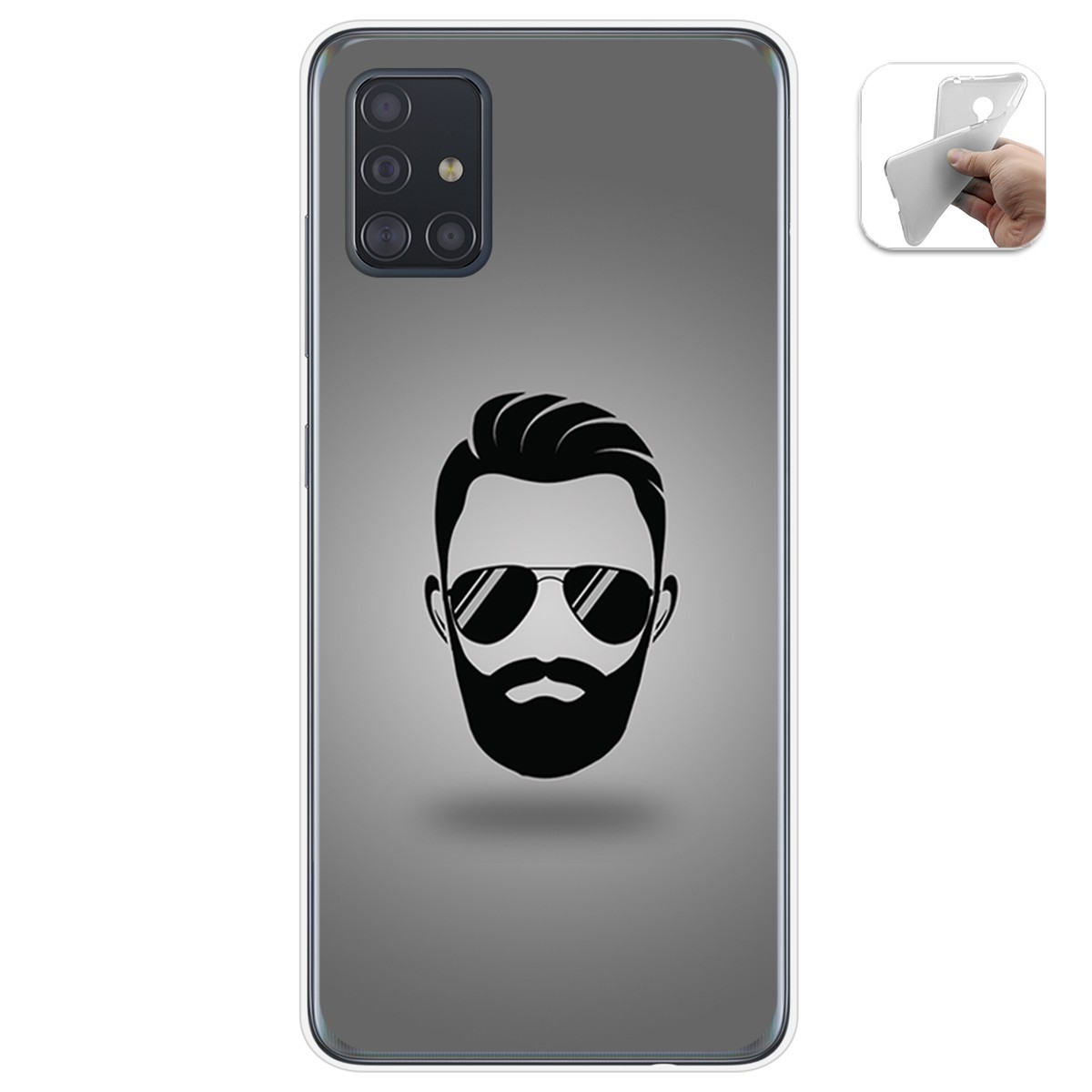 Funda Gel Tpu para Samsung Galaxy A51 5G diseño Barba Dibujos