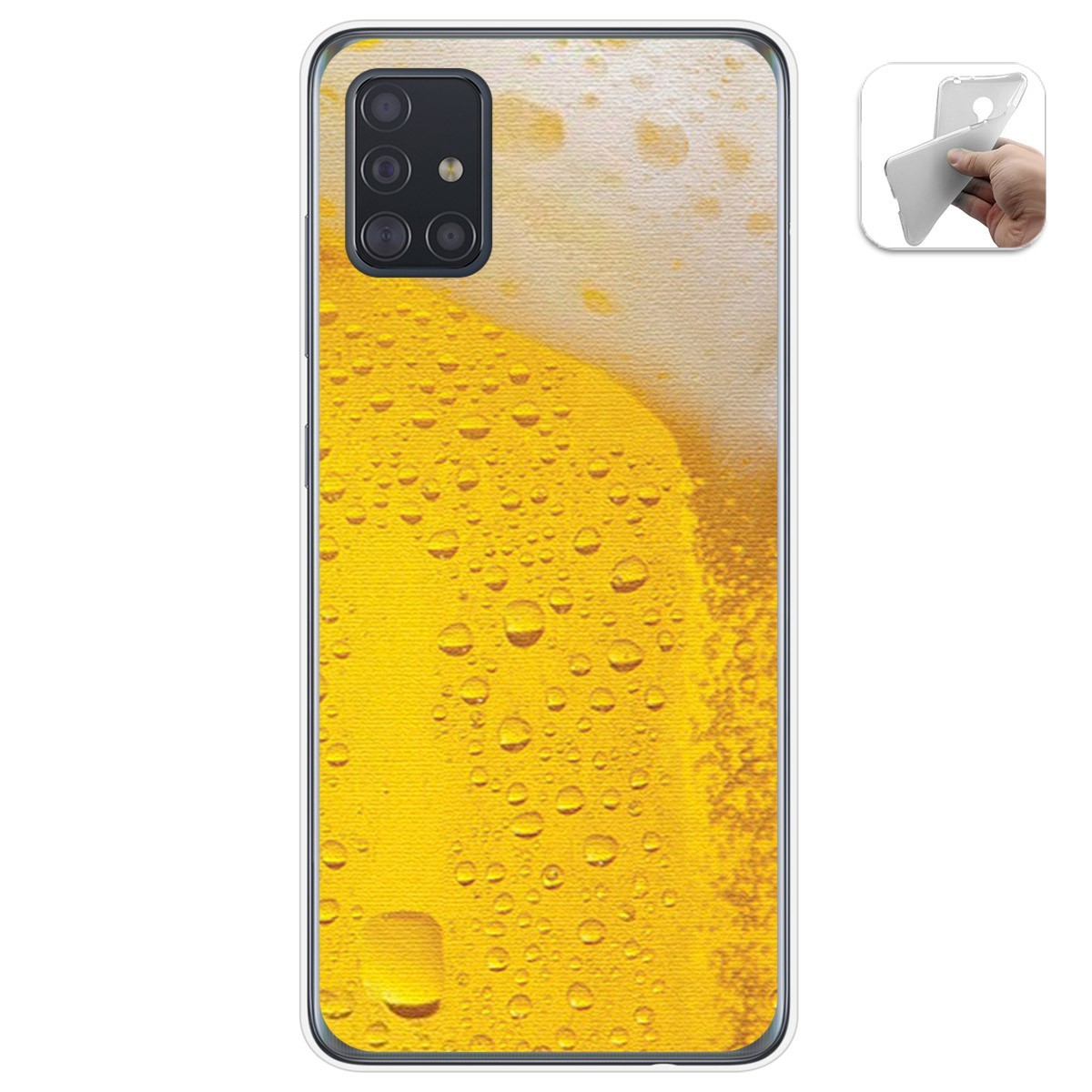 Funda Gel Tpu para Samsung Galaxy A51 5G diseño Cerveza Dibujos