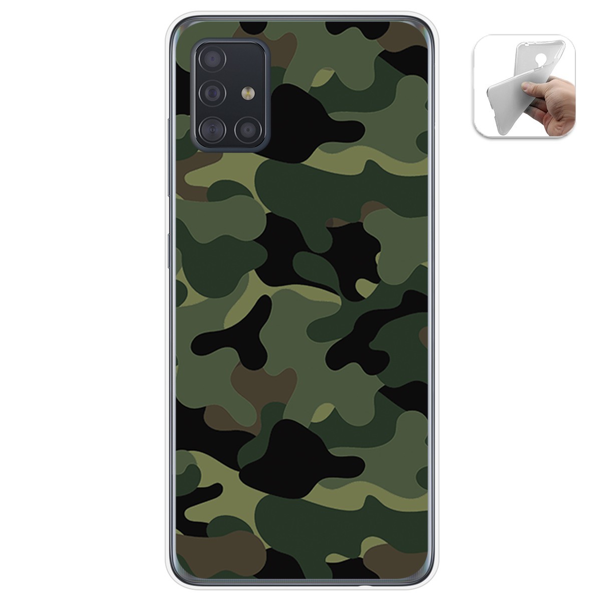 Funda Gel Tpu para Samsung Galaxy A51 5G diseño Camuflaje Dibujos