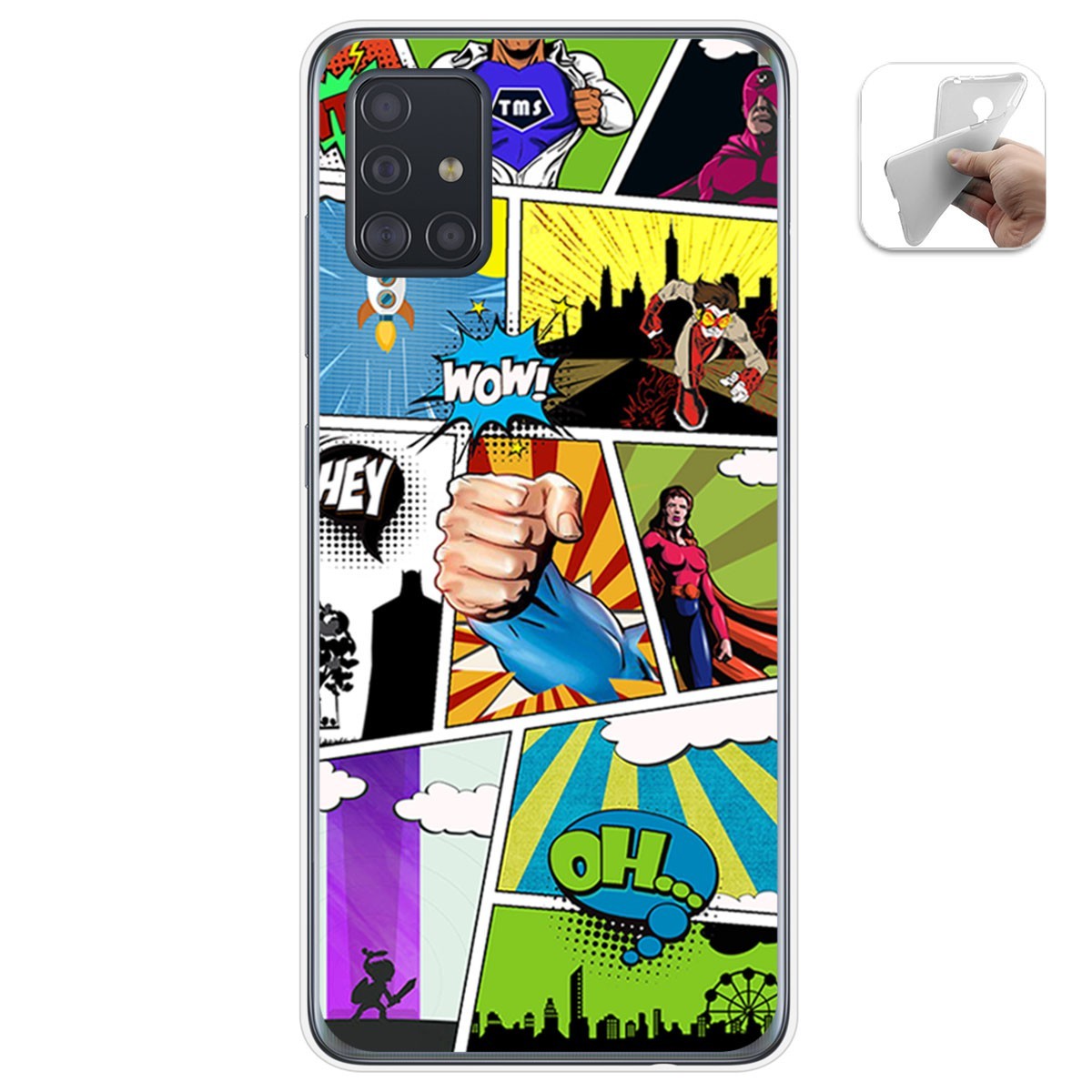 Funda Gel Tpu para Samsung Galaxy A51 5G diseño Comic Dibujos