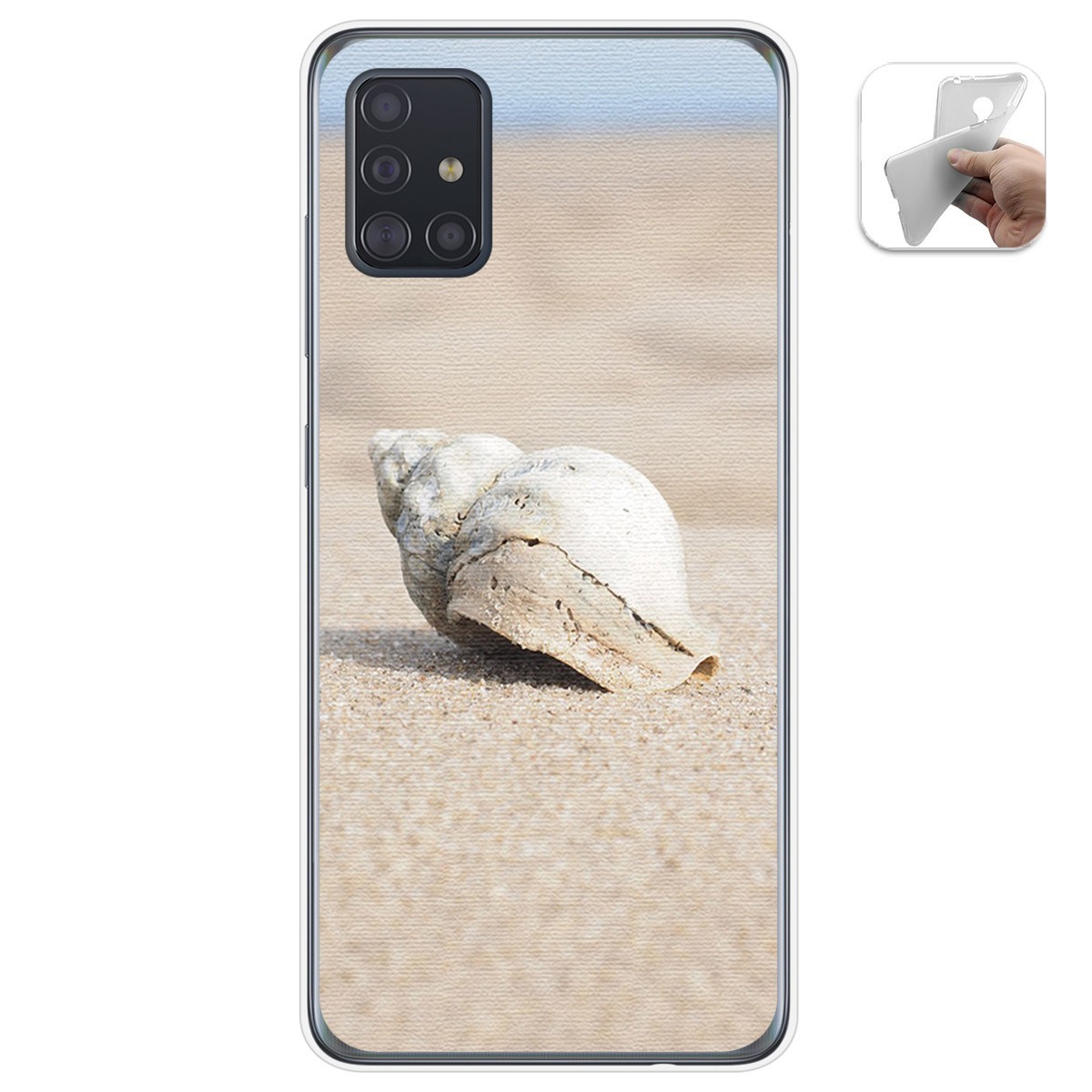 Funda Gel Tpu para Samsung Galaxy A51 5G diseño Concha Dibujos