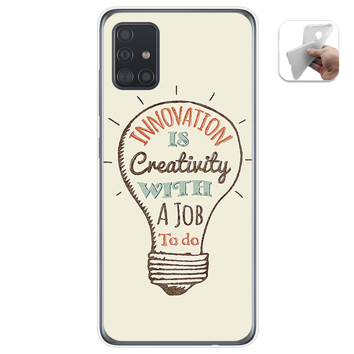 Funda Gel Tpu para Samsung Galaxy A51 5G diseño Creativity Dibujos
