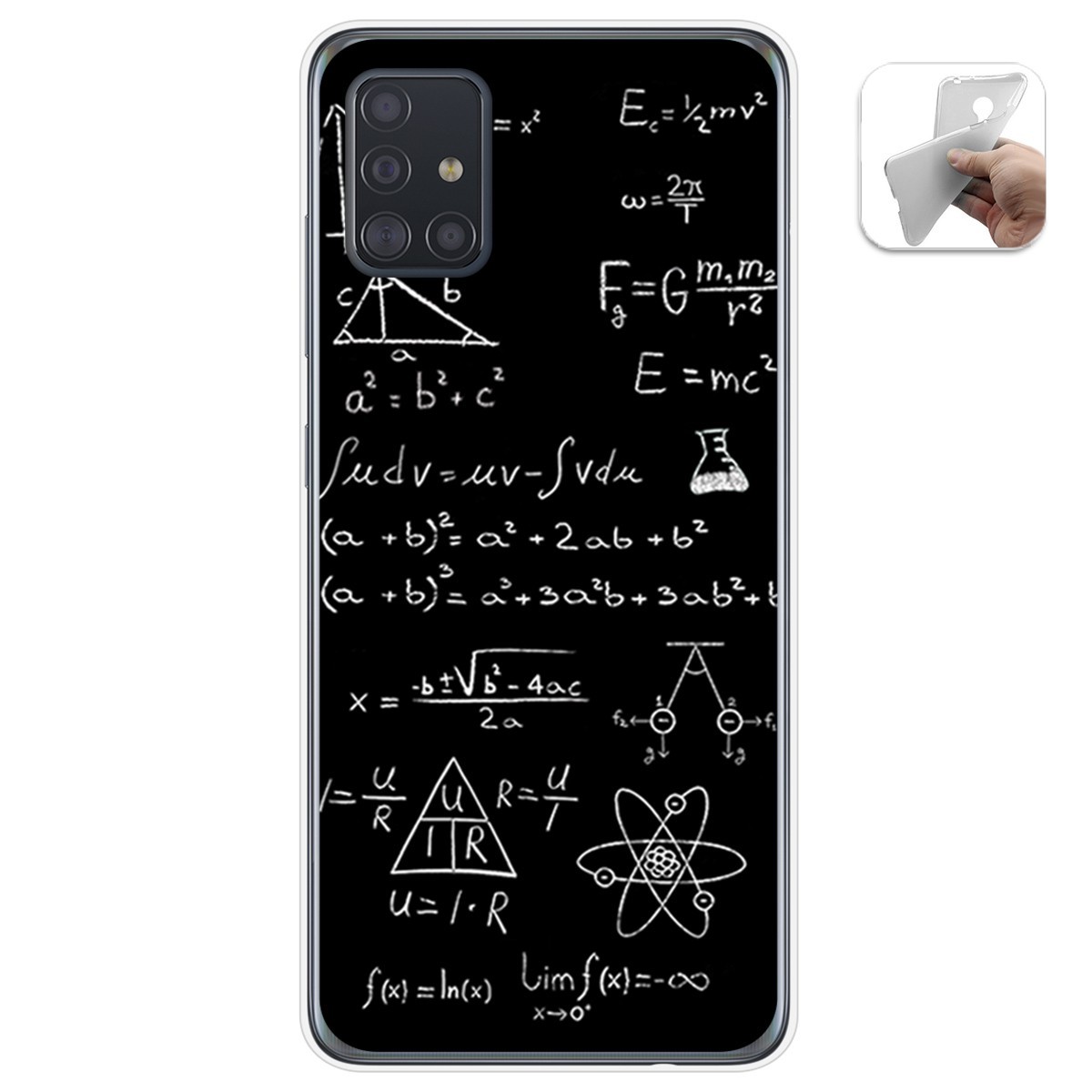 Funda Gel Tpu para Samsung Galaxy A51 5G diseño Formulas Dibujos