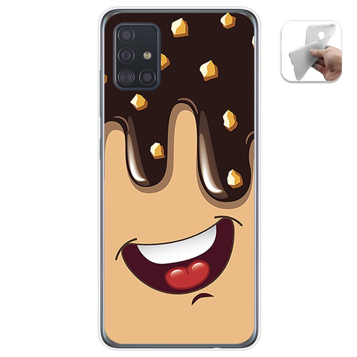 Funda Gel Tpu para Samsung Galaxy A51 5G diseño Helado Chocolate Dibujos