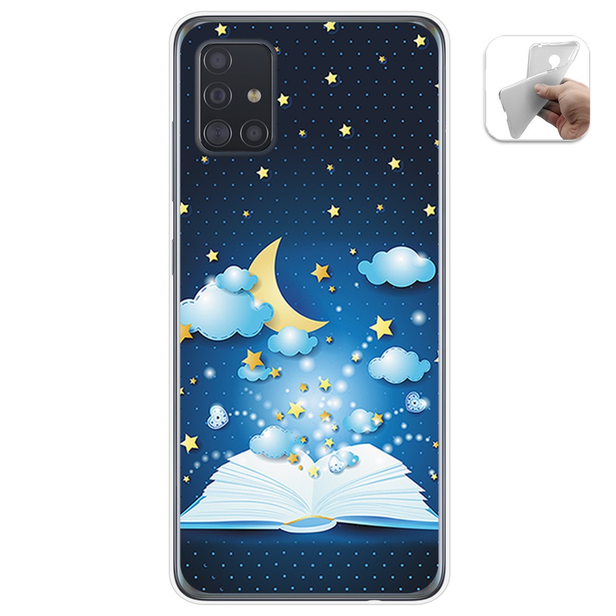 Funda Gel Tpu para Samsung Galaxy A51 5G diseño Libro Cuentos Dibujos
