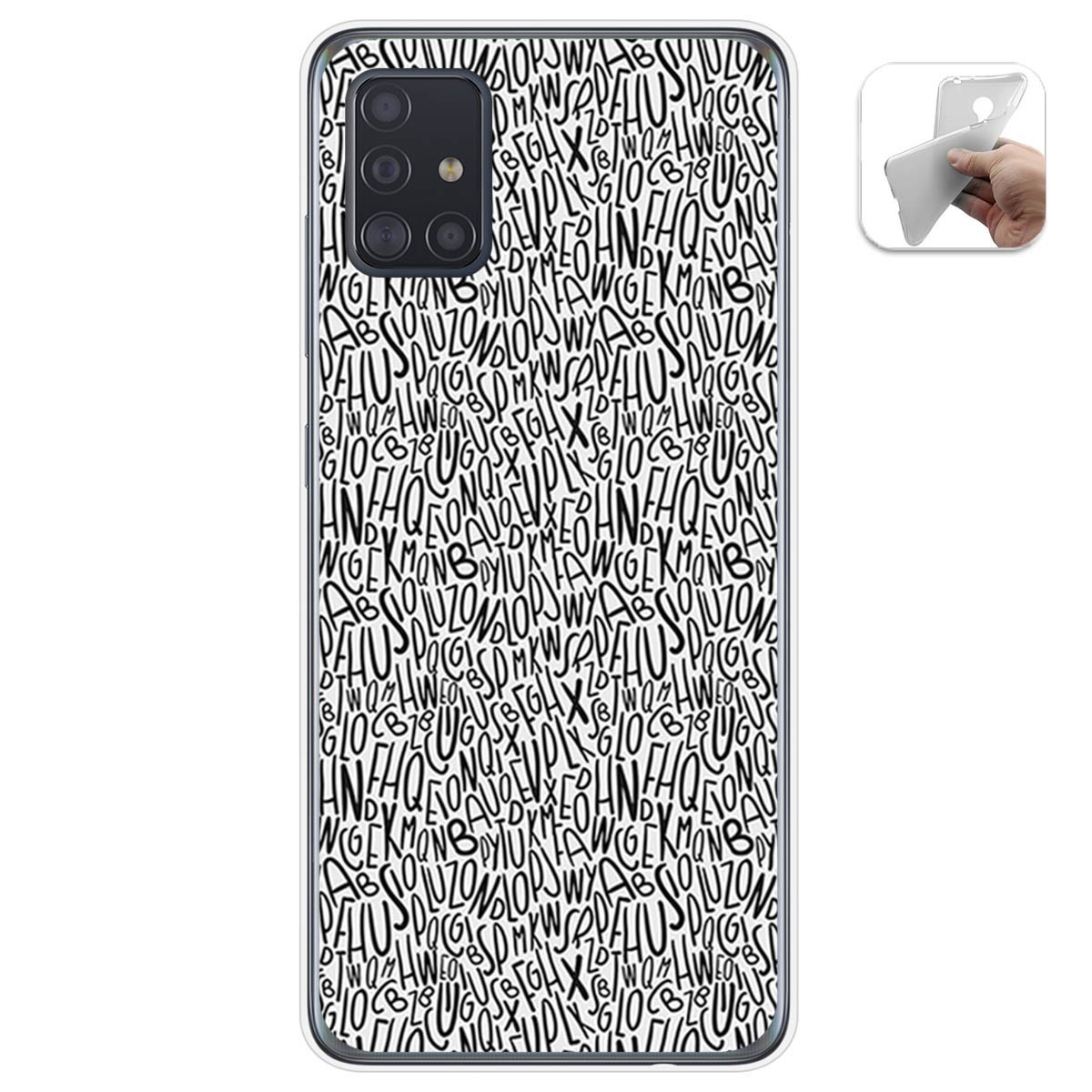 Funda Gel Tpu para Samsung Galaxy A51 5G diseño Letras Dibujos