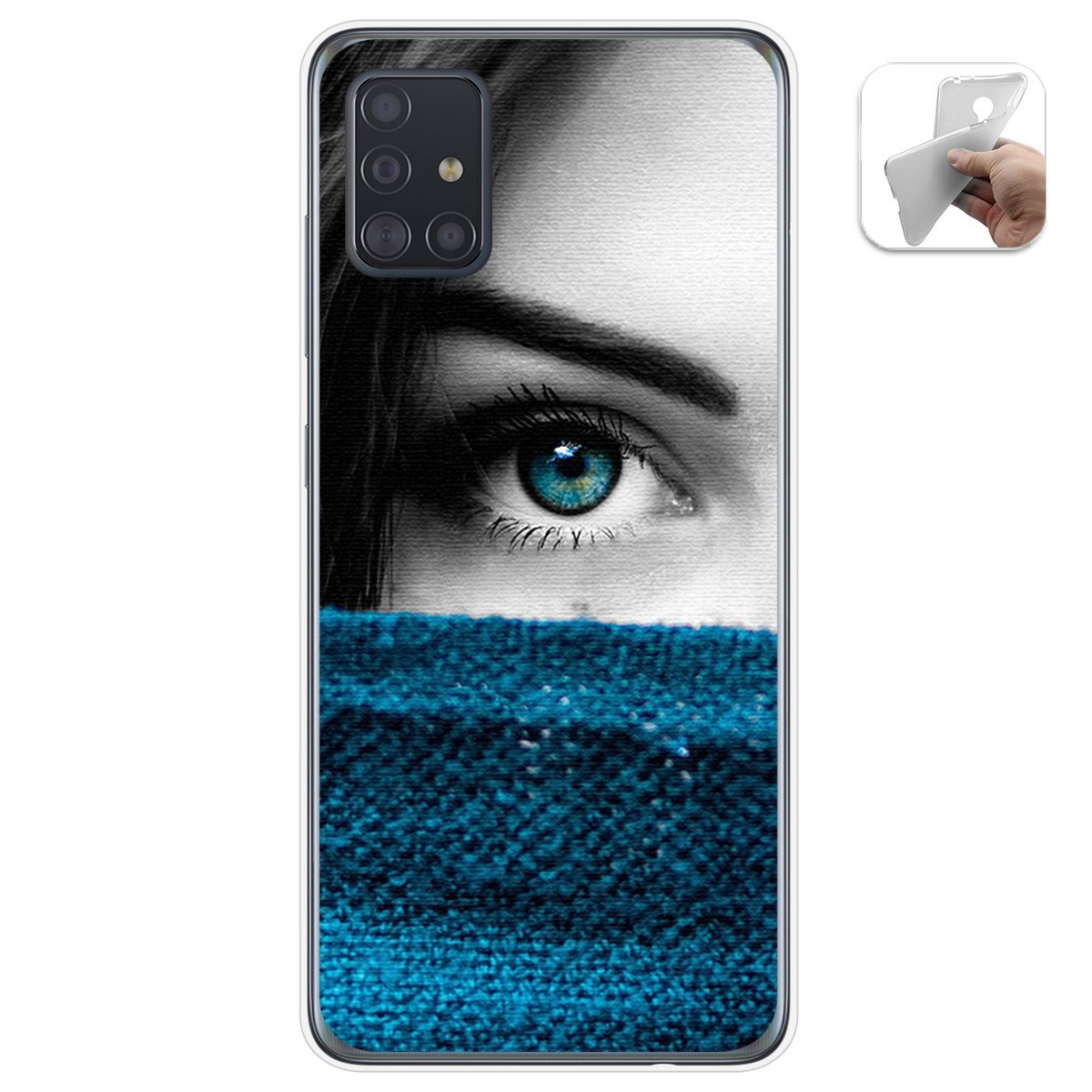 Funda Gel Tpu para Samsung Galaxy A51 5G diseño Ojo Dibujos