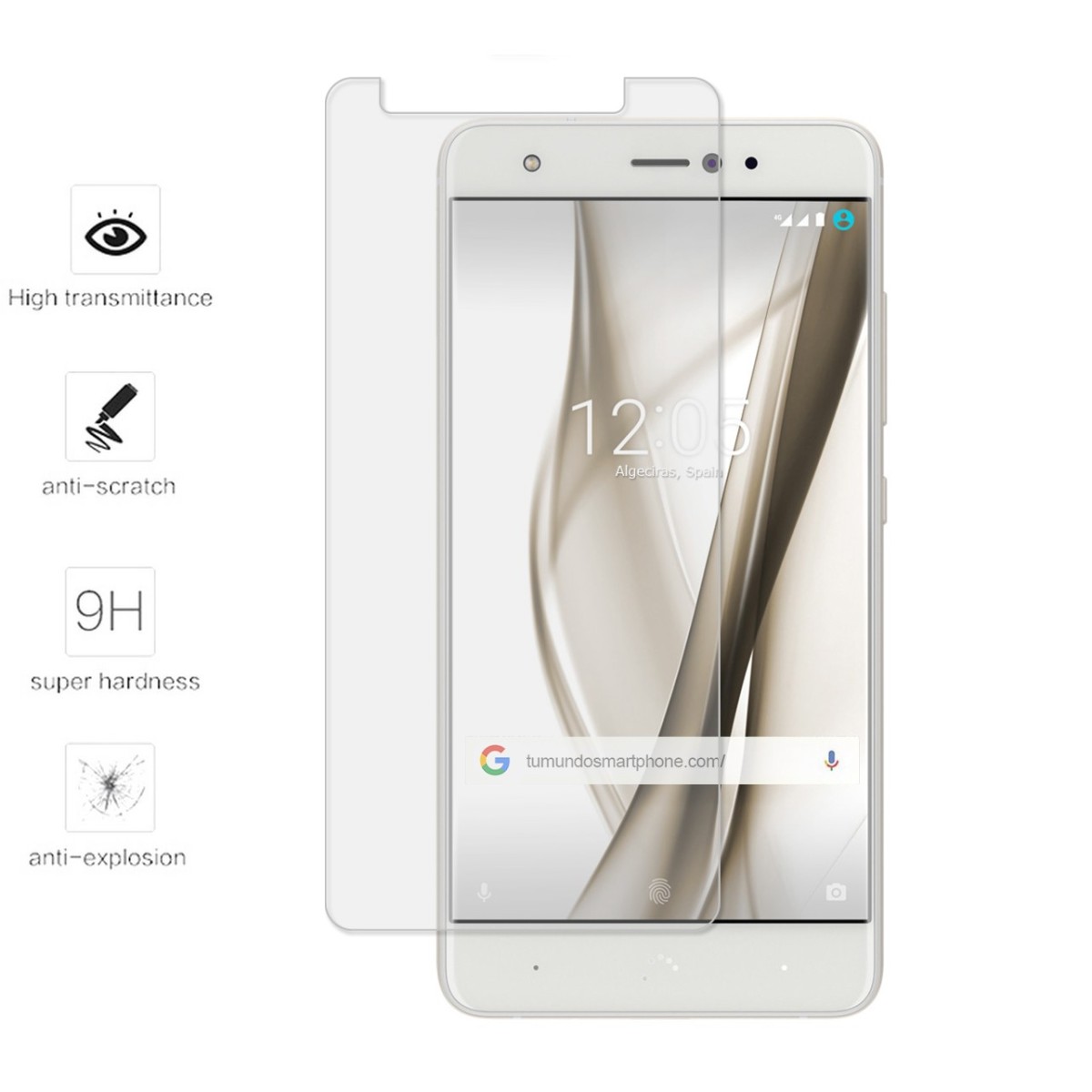 Protector Cristal Templado para Bq Aquaris X / X Pro Vidrio