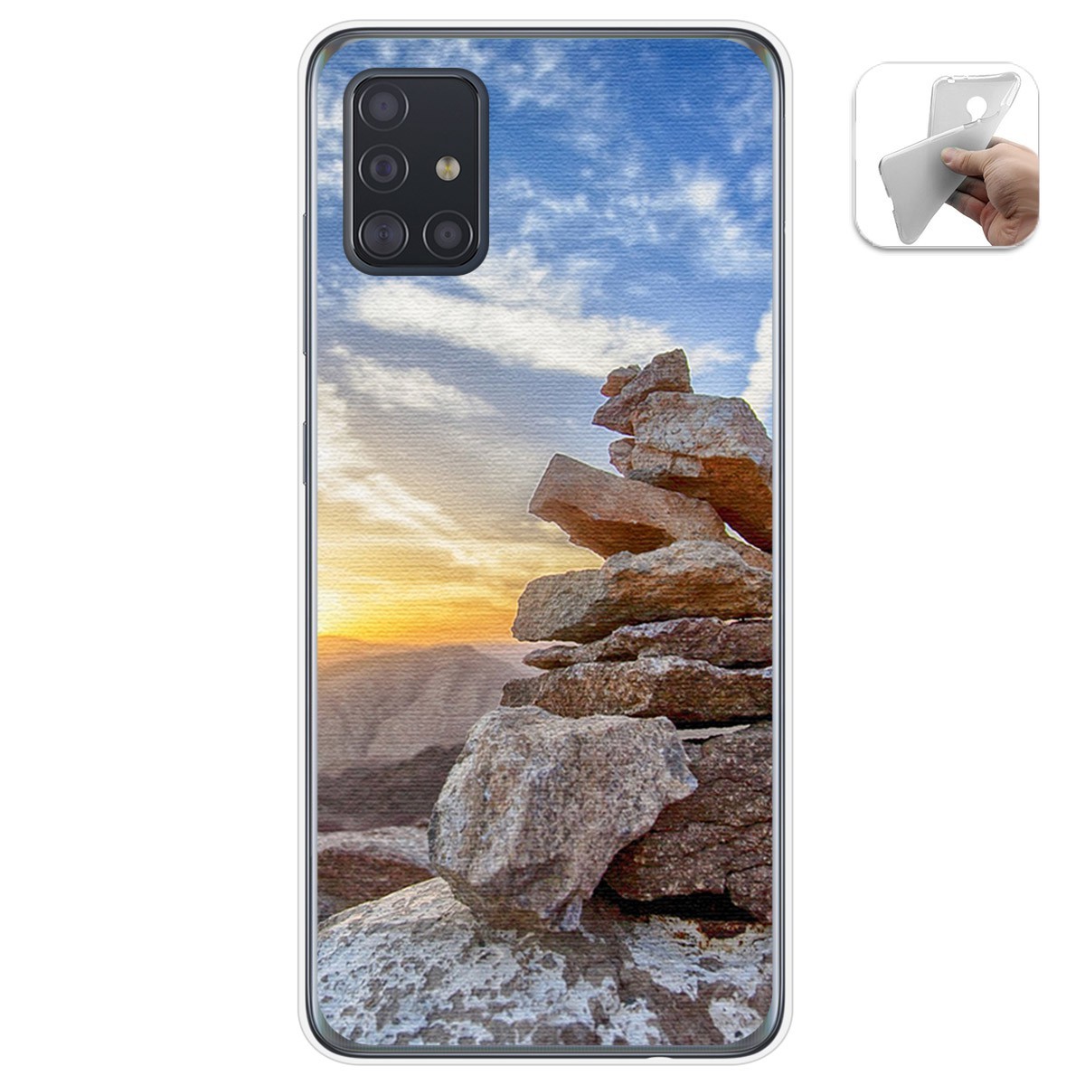 Funda Gel Tpu para Samsung Galaxy A51 5G diseño Sunset Dibujos
