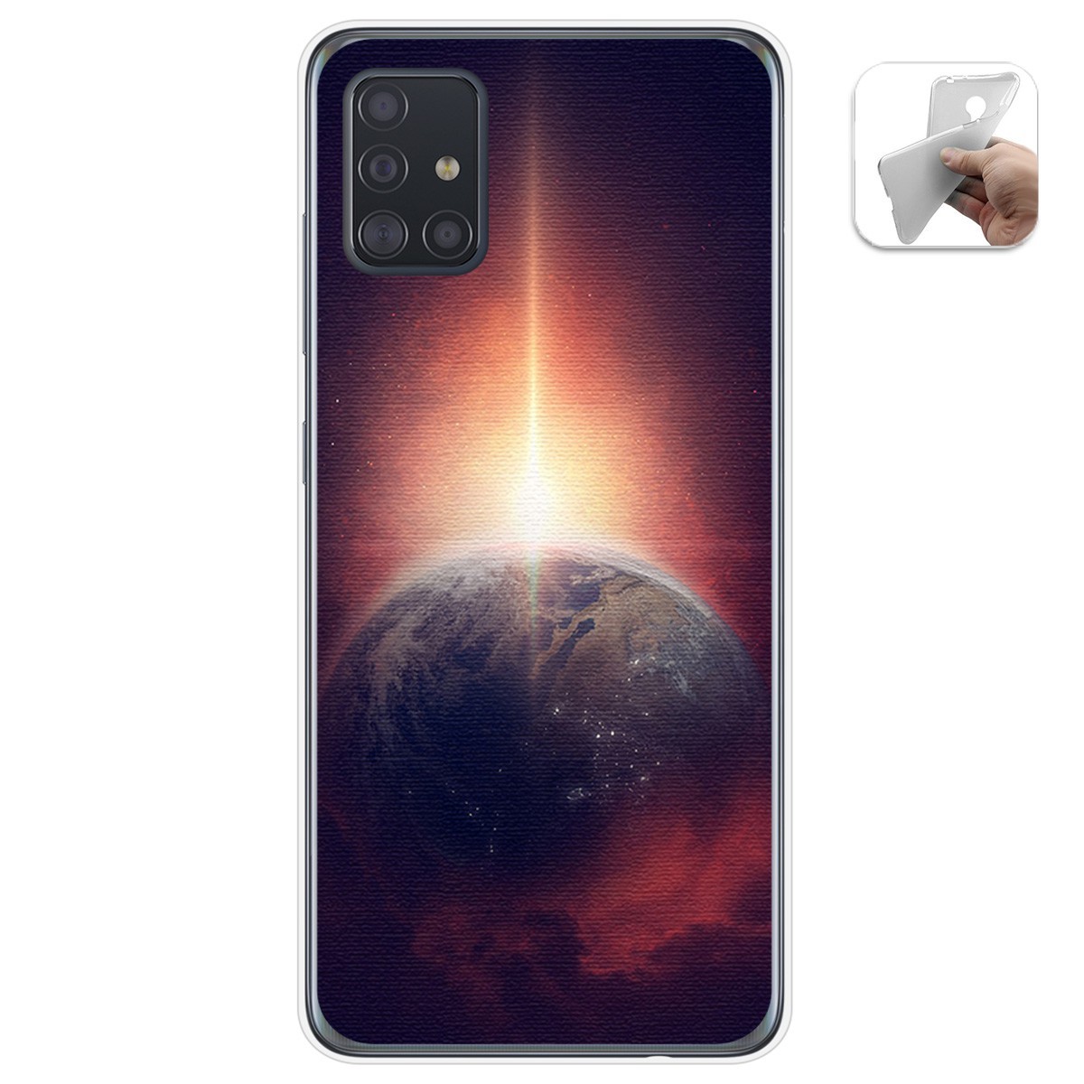 Funda Gel Tpu para Samsung Galaxy A51 5G diseño Tierra Dibujos