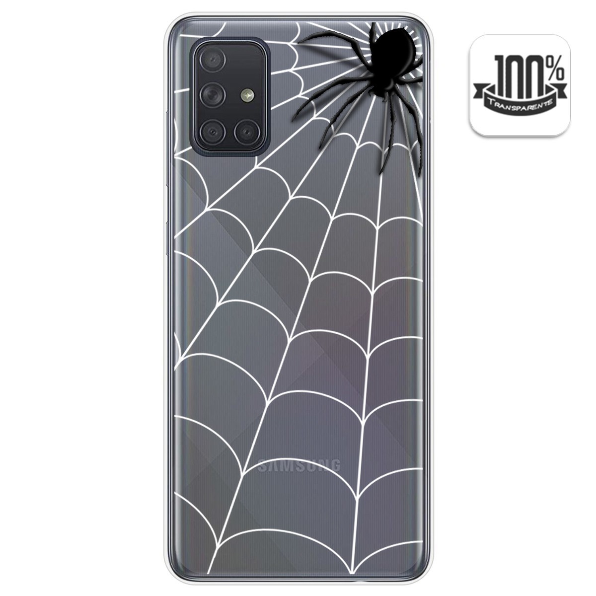 Funda Gel Transparente para Samsung Galaxy A71 5G diseño Araña Dibujos