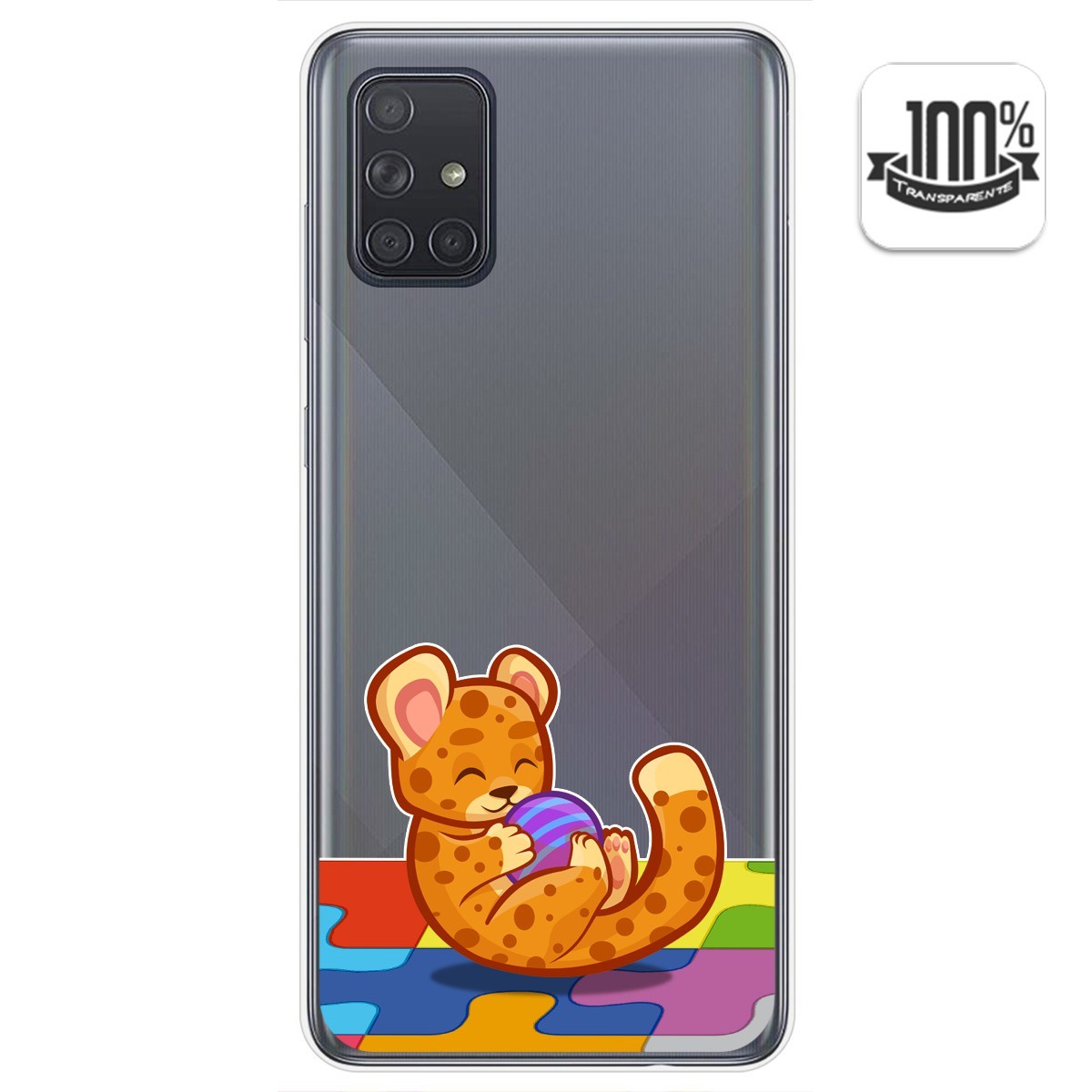 Funda Gel Transparente para Samsung Galaxy A71 5G diseño Leopardo Dibujos