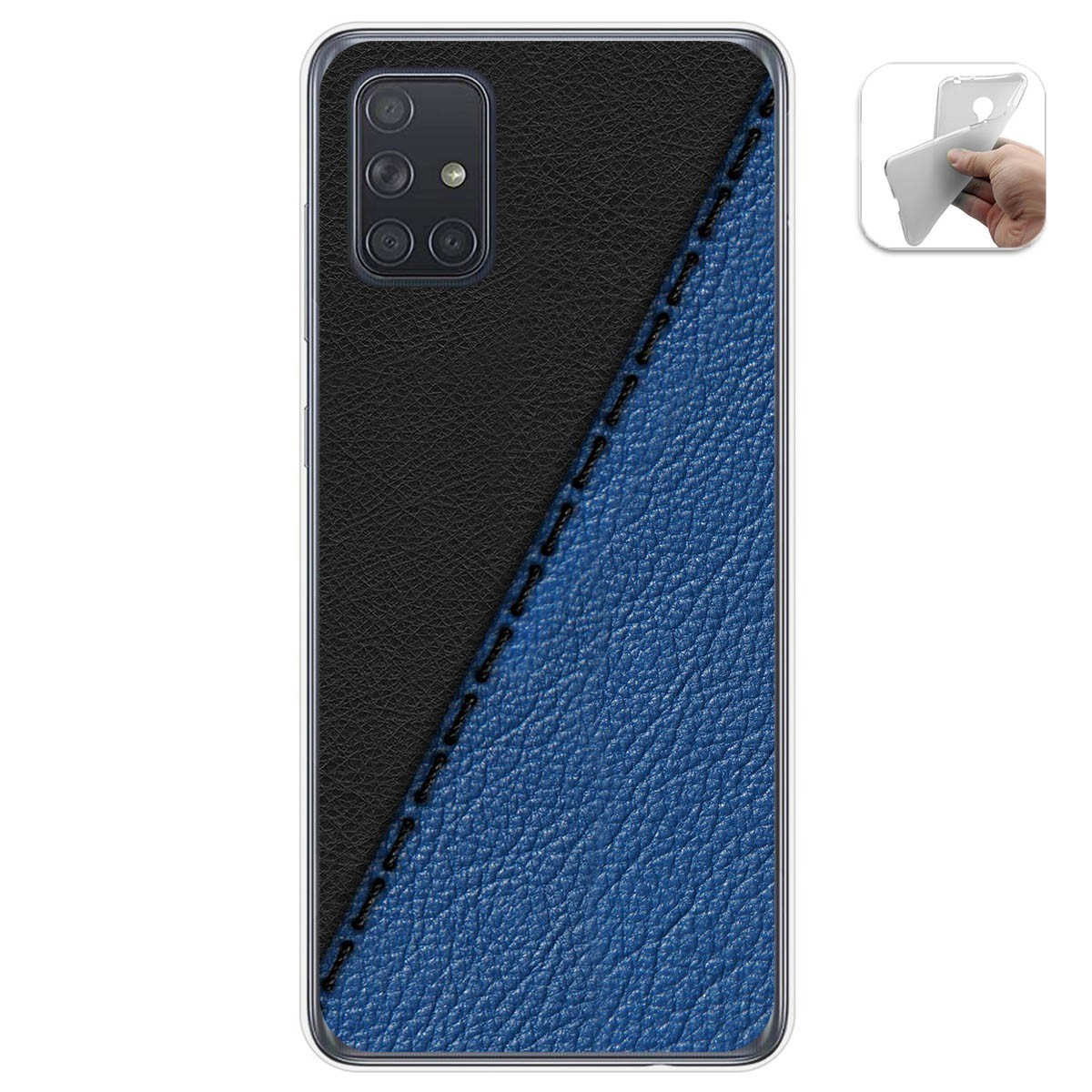 Funda Gel Tpu para Samsung Galaxy A71 5G diseño Cuero 02 Dibujos