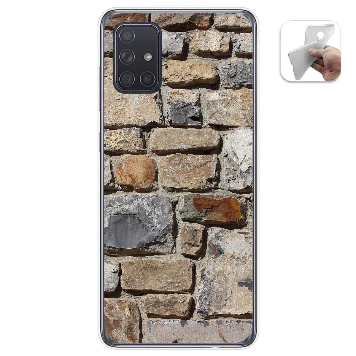 Funda Gel Tpu para Samsung Galaxy A71 5G diseño Ladrillo 03 Dibujos