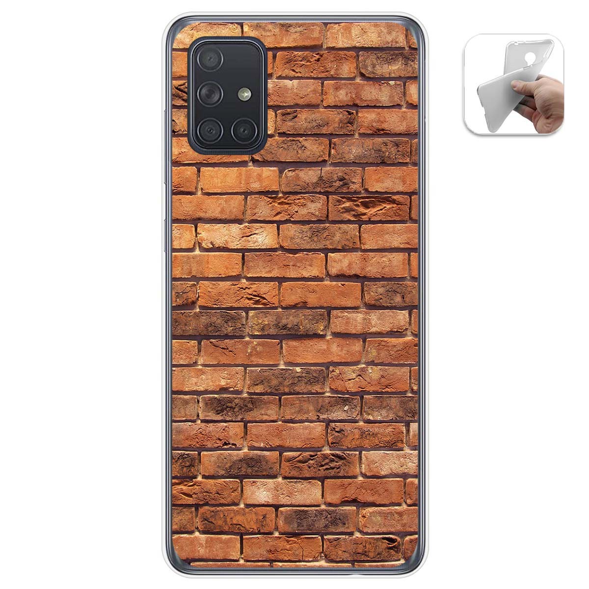 Funda Gel Tpu para Samsung Galaxy A71 5G diseño Ladrillo 04 Dibujos