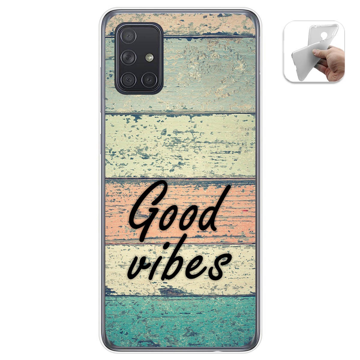 Funda Gel Tpu para Samsung Galaxy A71 5G diseño Madera 01 Dibujos