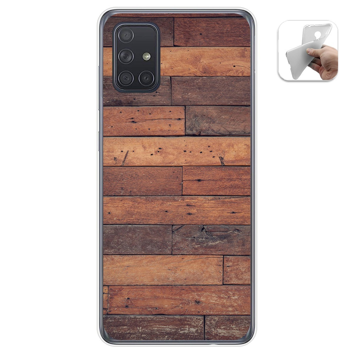 Funda Gel Tpu para Samsung Galaxy A71 5G diseño Madera 03 Dibujos