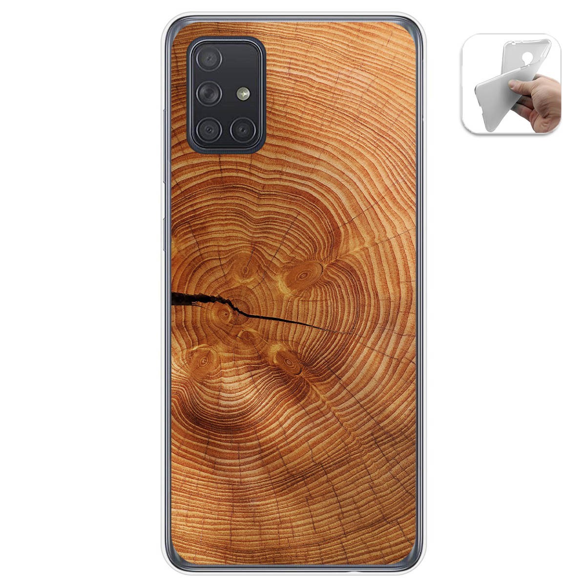 Funda Gel Tpu para Samsung Galaxy A71 5G diseño Madera 04 Dibujos