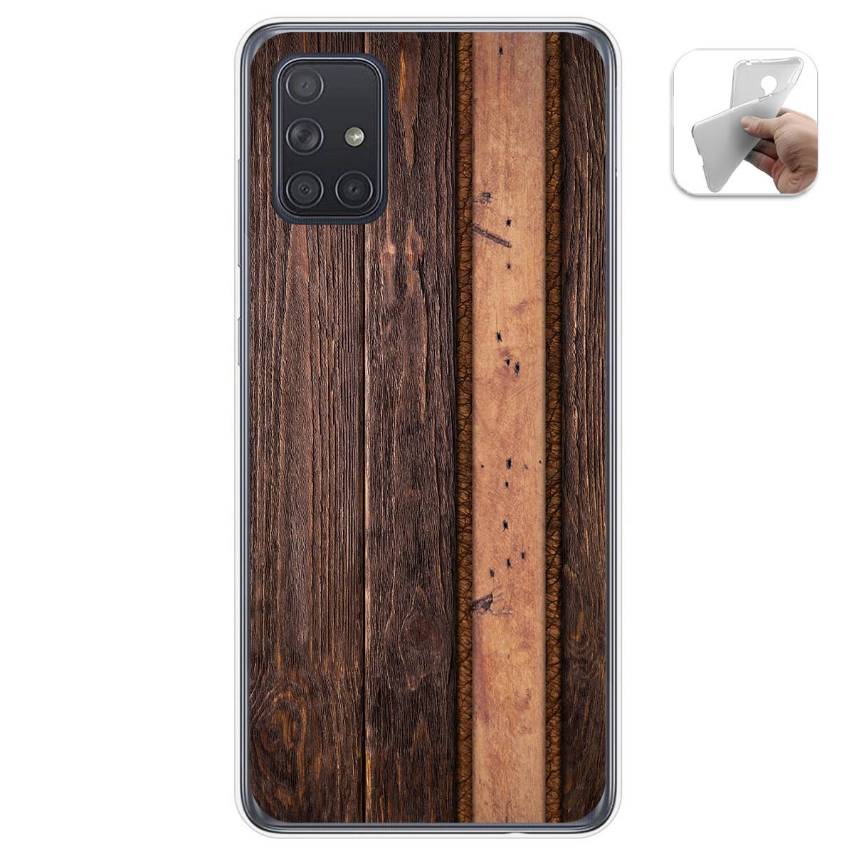 Funda Gel Tpu para Samsung Galaxy A71 5G diseño Madera 05 Dibujos