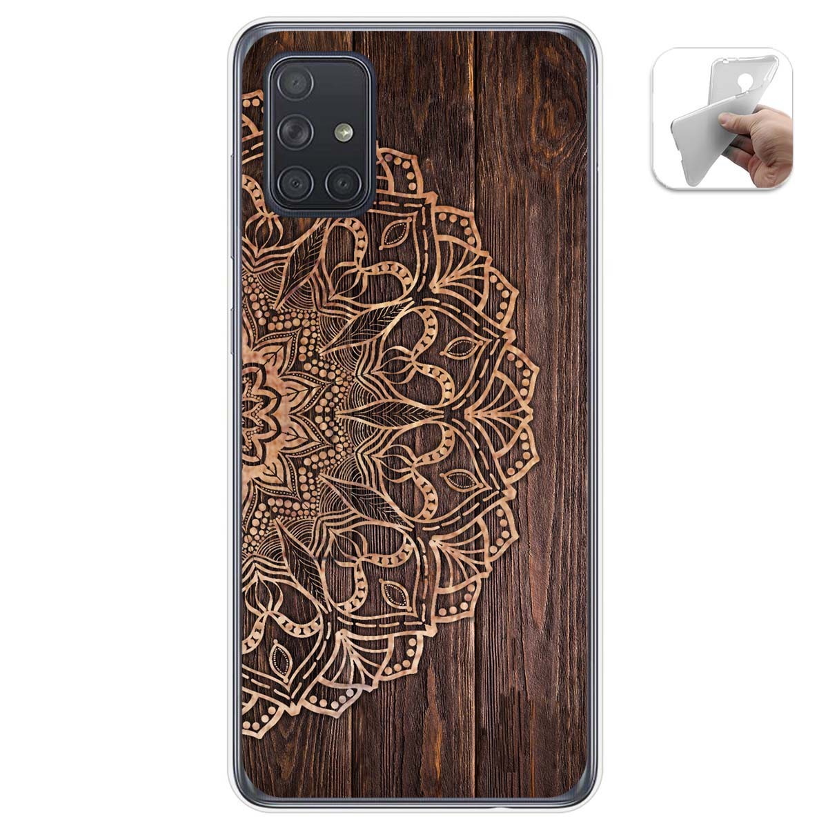 Funda Gel Tpu para Samsung Galaxy A71 5G diseño Madera 06 Dibujos