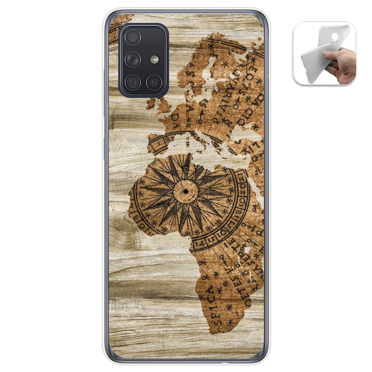 Funda Gel Tpu para Samsung Galaxy A71 5G diseño Madera 07 Dibujos