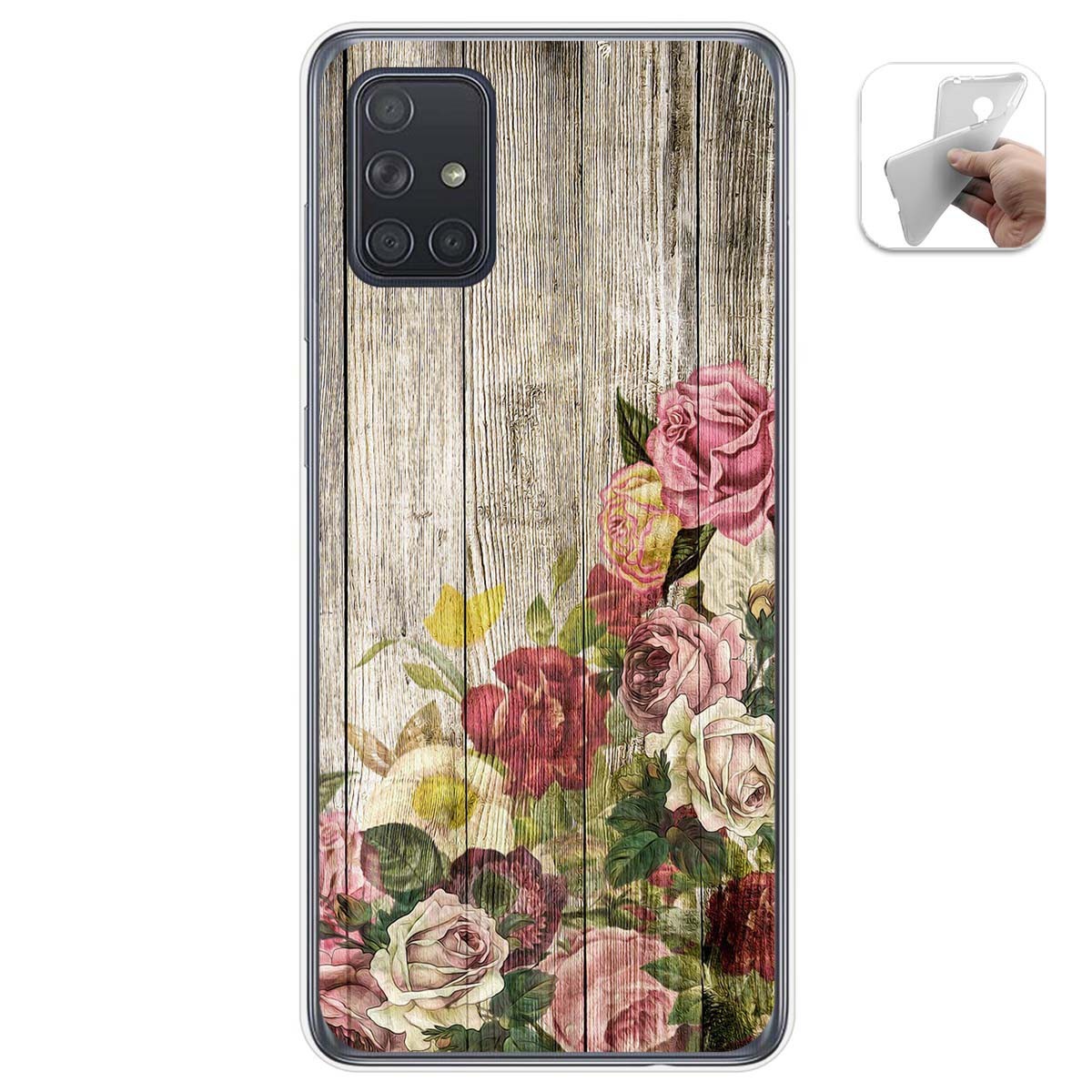 Funda Gel Tpu para Samsung Galaxy A71 5G diseño Madera 08 Dibujos