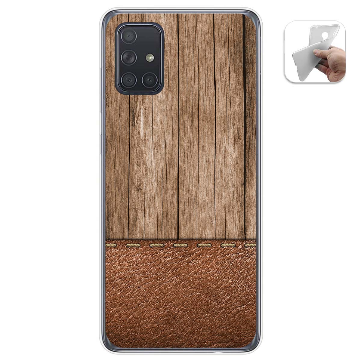 Funda Gel Tpu para Samsung Galaxy A71 5G diseño Madera 09 Dibujos