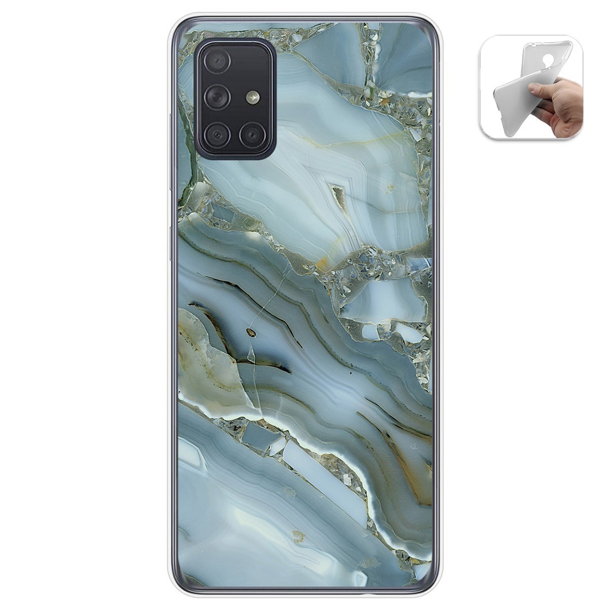 Funda Gel Tpu para Samsung Galaxy A71 5G diseño Mármol 09 Dibujos