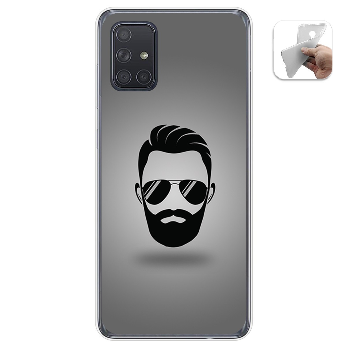 Funda Gel Tpu para Samsung Galaxy A71 5G diseño Barba Dibujos