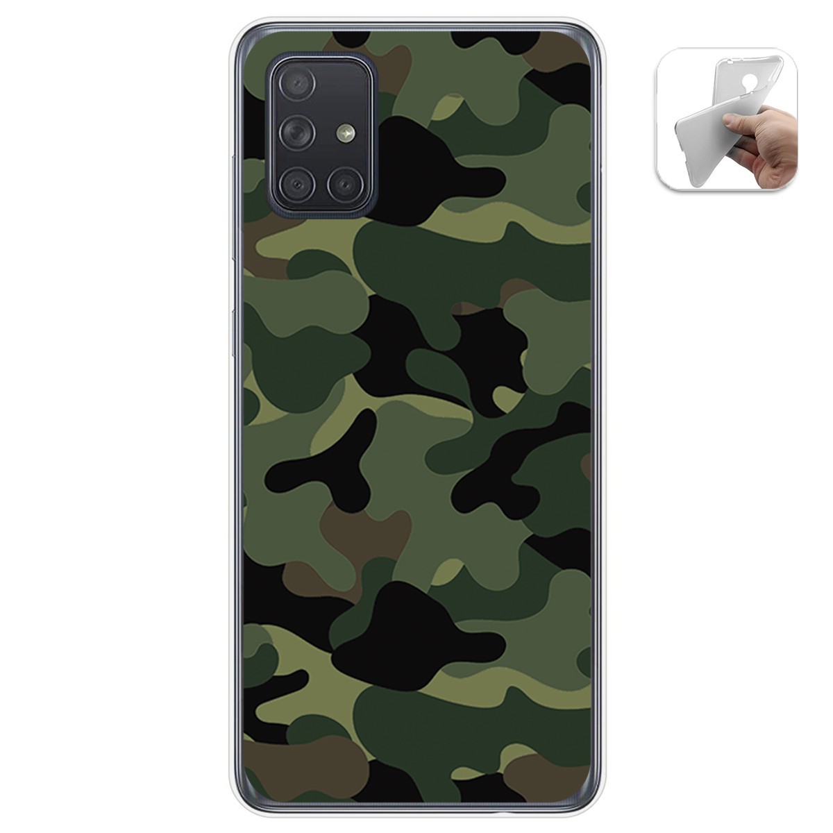 Funda Gel Tpu para Samsung Galaxy A71 5G diseño Camuflaje Dibujos