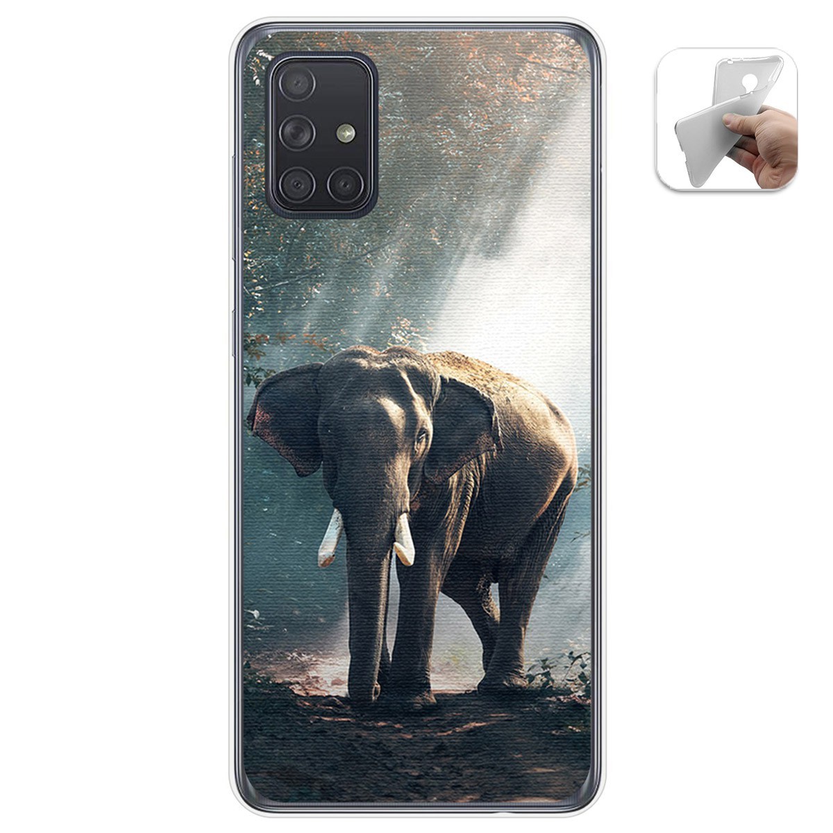 Funda Gel Tpu para Samsung Galaxy A71 5G diseño Elefante Dibujos